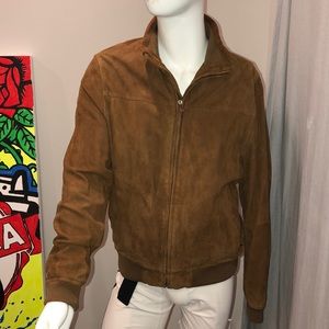 Brooks brothers Men’s leather zip up jacket